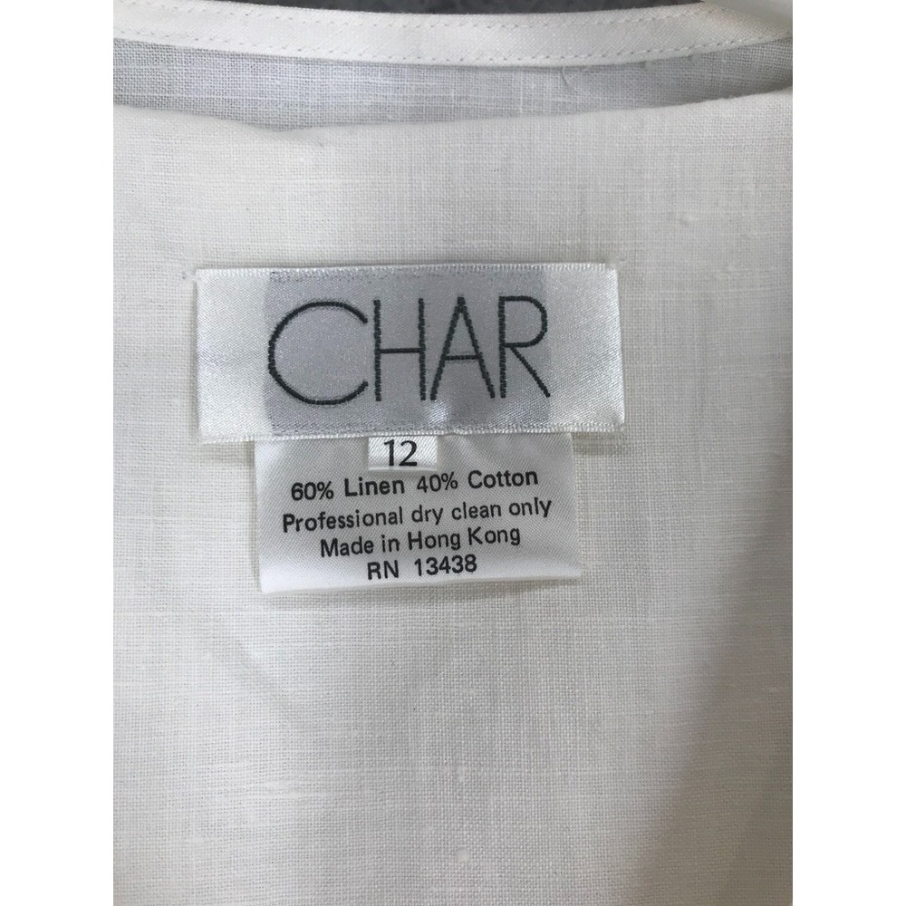 Vintage NWT Vested Romper Size 12 Casual Chic Beachwear Ivory Matching Earrings* - Picture 12 of 13